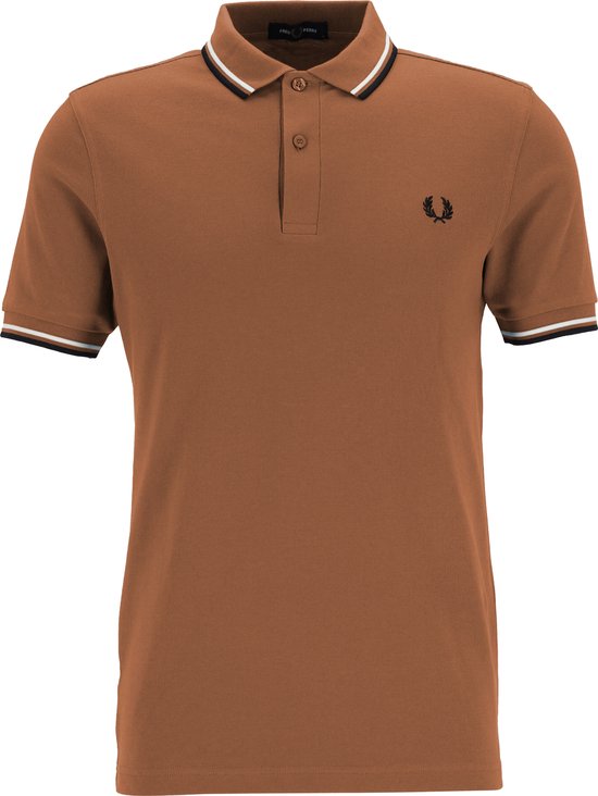 Fred Perry - M3600 Court Clay Oranje - Slim-fit - Heren Poloshirt Maat |