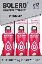 Bolero limonade sticks lychee - suikervrij 12 x 3g