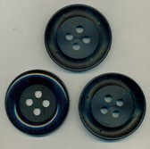 3 Maal zwarte knopen 6.5cm in diameter