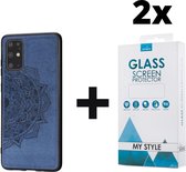 Backcover Fashion Mini Wallet Hoesje Samsung Galaxy S20 Plus Blauw - 2x Gratis Screen Protector - Telefoonhoesje - Smartphonehoesje