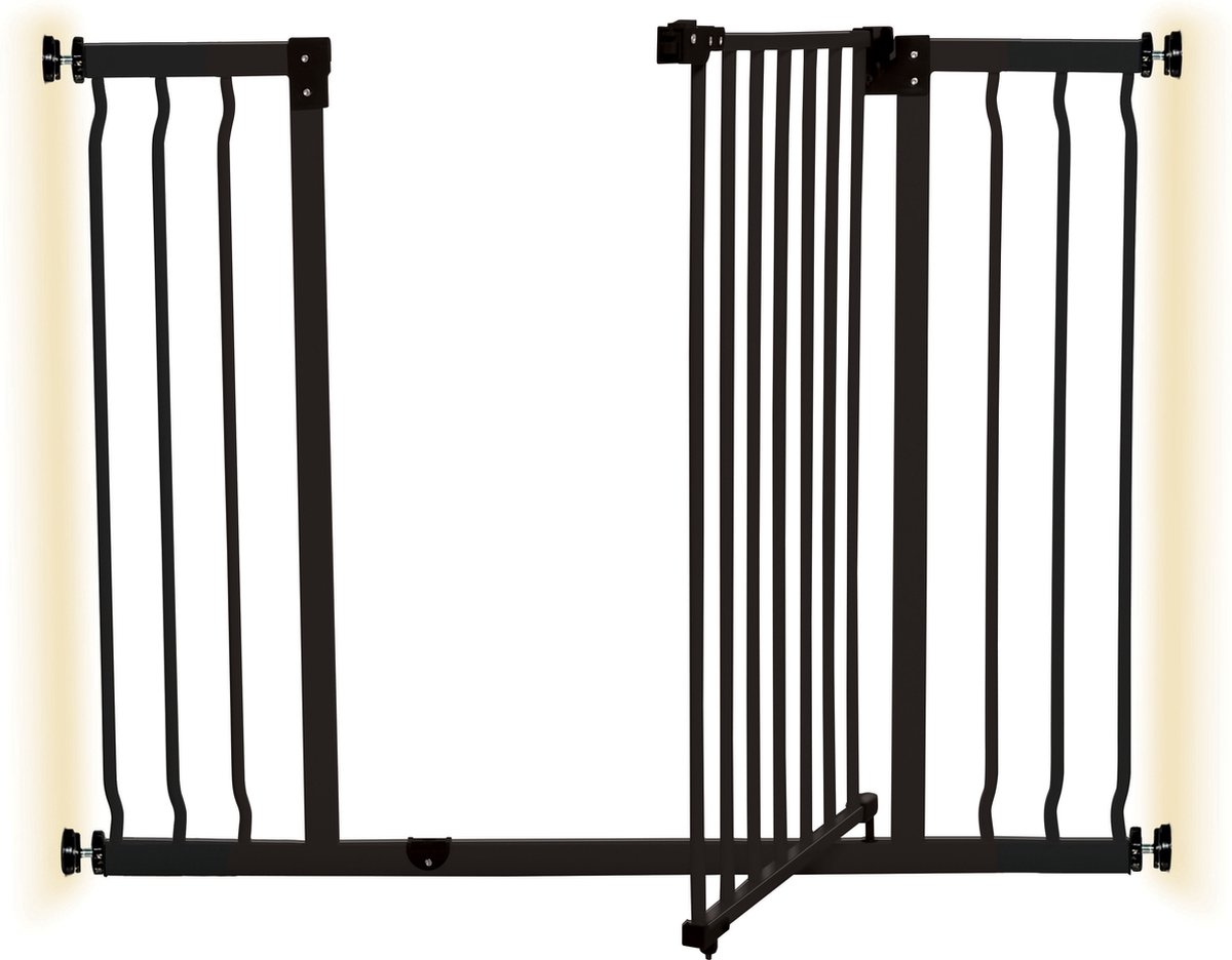Dreambaby Liberty Extra Breed Klemhekje Zwart - Traphekje Zonder Boren - 99-105,5 cm - Met Smart Stay-Open Functie