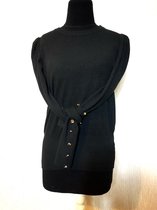 Zwarte trui met sierknoopjes maat S/M