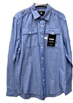 G-Star Raw Overhemd - Imperial Blue/White  - Maat L
