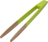 Pebbly - pince à saisir - pince à grille-pain - pince à griller - bambou - vert