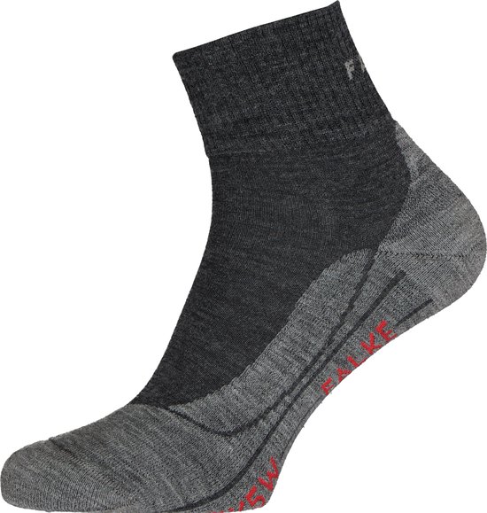 Chaussettes de randonnée FALKE TK5 courtes pour femmes - Asphalt Melange - Taille 39/40