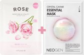 K Beauty Face Mask Duo: NEOGEN Lab Crystal Caviar Essential Mask (1) + It’s Skin Rose Moisture & Vitality Face Mask - Geschenkset - Huidverzorging - Gezichtmasker Set - Skin Safety Tested - N