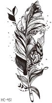Temporary tattoo | tijdelijke tattoo | fake tattoo | veer | 105 x 60 mm