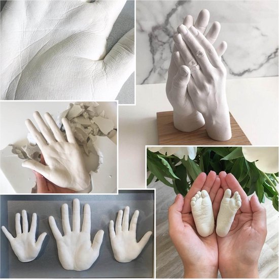 Afscheiden beneden Piepen Maak je eigen 3D afdrukken |één volwassen hand of twee kinderhanden  |Gipsafdrukken|... | bol.com
