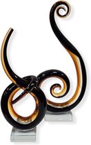 Glassculptuur set Object Bruin / Karamel Muranostijl