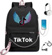 TikTok Rugzak - Wings - Casual Rugtas - Met Powerbank en Hoofdtelefoon aansluiting - Schooltas