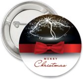 6X Button Merry Christmas button rood wit zwart - kerst button - kerst - kerstversiering - kerst badge - feestdagen