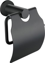 Bally Rond Toiletrolhouder Met Klep Mat Zwart