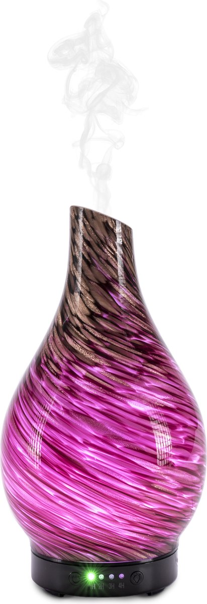 Goedkoopste Rio - Olia glazen Aroma diffuser, bevochtiger en nachtlampje in één - tot max 20m2