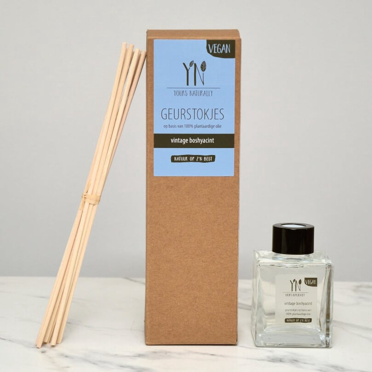 Yours Naturally - Geurstokjes - Vintage Boshyacint - 100ml - vegan - duurzaam - Trendy