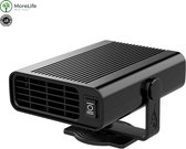 MoreLife Car Heater Zwart |Auto Verwarming Ventilator - Auto Heater - Auto kachel - Auto Verwarming - Standkachel - 12V Zwarte Uitvoering