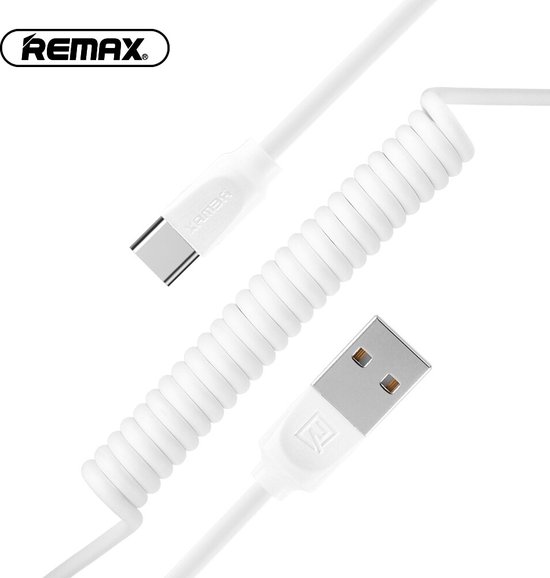 Remax Spring Cable USB TYPE-C - Wit Data Kabel Type C Radiance Pro Data ...