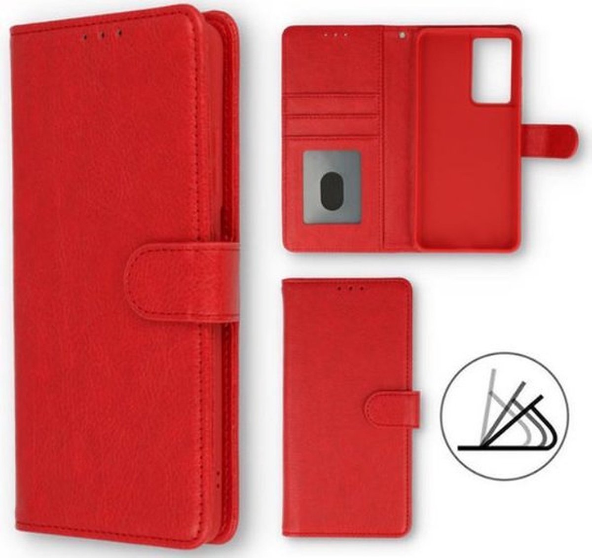 TF Cases | Samsung A22 5G | rood | bookcase | boekhoesje | high quality | elegant design