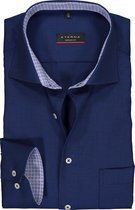 ETERNA modern fit overhemd - structuur heren overhemd - donkerblauw (blauw dessin contrast) - Strijkvrij - Boordmaat: 40