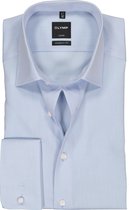 OLYMP - Overhemd Dubbele Manchet Blauw - 44 - Heren - Modern-fit