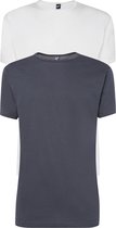 Alan Red - Derby O-Hals 2-Pack T-Shirts Wit Antraciet - M - Regular-fit
