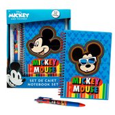 Mickey Notitieboek met 6 kleuren pen