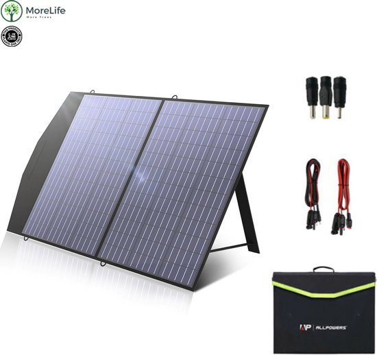 MoreLife Accugenerator | Draagbaar zonnepaneel |Zonnepaneel stroomgenerator  set |... | bol.com