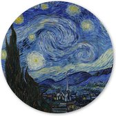 Wandcirkel De Sterrennacht - 45 cm - Aluminium; Dibond - Schilderij Oude Meesters