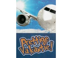 Prettige vakantie! Een leuke wenskaart met een vliegtuig. Als je in het vliegtuig zit is alles geregeld en kan je lekker gaan genieten van je vrije tijd. Een dubbele wenskaart inclusief envelop en in folie verpakt.