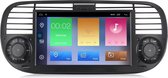 CarPlay Android Auto Fiat 500 2007-2015 Android 10 navigatie en multimediasysteem autoradio bluetooth usb wifi SD kaart 2+16GB zwart
