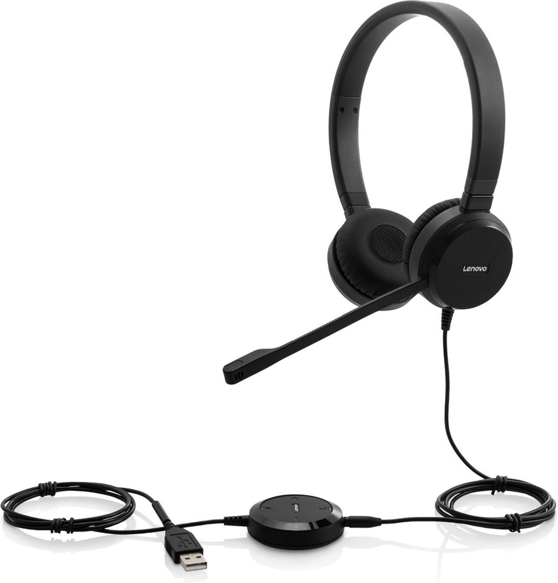 Lenovo Pro Wired Stereo VOIP Headset Bedraad Hoofdband Kantoor/callcenter Zwart
