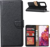 LuxeBass Hoesje geschikt voor Samsung Galaxy S20FE - Bookcase Zwart - portemonnee hoesje - telefoonhoes - gsm hoes - telefoonhoesjes