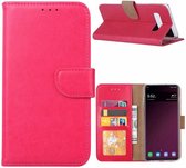 LuxeBass Boekhoesje geschikt voor Samsung Galaxy A20s - Roze - telefoonhoes - gsm hoes - telefoonhoesjes