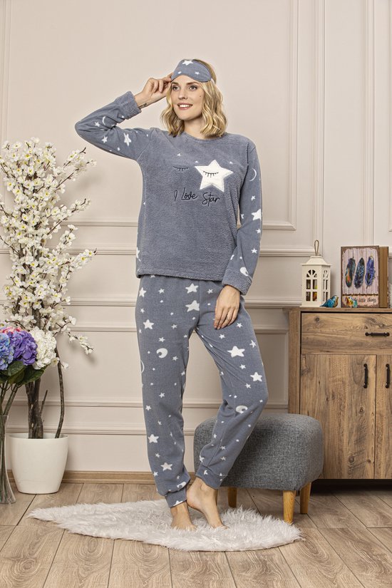 Tweedelige, gevoerde dierenpyjama - ROSE - 24.00