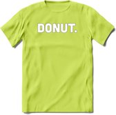 Donut - Snack T-Shirt | Grappig Verjaardag Kleding Cadeau | Eten En Snoep Shirt | Dames - Heren - Unisex Tshirt | - Groen - S