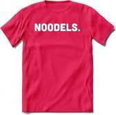 Noodels - Snack T-Shirt | Grappig Verjaardag Kleding Cadeau | Eten En Snoep Shirt | Dames - Heren - Unisex Tshirt | - Roze - L