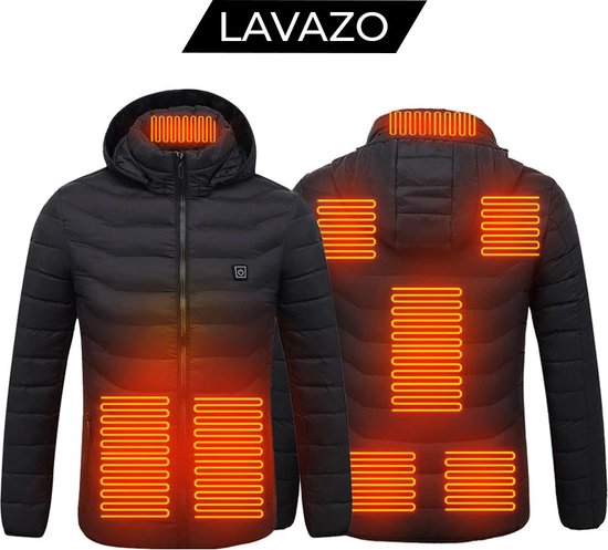 Outdoorjas - Lavazo® Verwarmde jas - Jas Met Verwarming - Unisex - Zwart -...