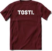 Tosti - Snack T-Shirt | Grappig Verjaardag Kleding Cadeau | Eten En Snoep Shirt | Dames - Heren - Unisex Tshirt | - Burgundy - XXL