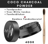 Activated Charcoal Whitening Tandpoeder 2 stuks - Tanden bleken - Tooth Powder - 2x40gr - Zwarte bleek poeder