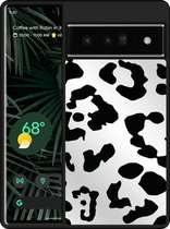 Pixel 6 Pro Hardcase hoesje Luipaard Zwart Wit - Designed by Cazy