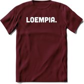 Loempia - Snack T-Shirt | Grappig Verjaardag Kleding Cadeau | Eten En Snoep Shirt | Dames - Heren - Unisex Tshirt | - Burgundy - M