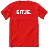 Eitje - Snack T-Shirt | Grappig Verjaardag Kleding Cadeau | Eten En Snoep Shirt | Dames - Heren - Unisex Tshirt | - Rood - S