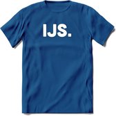 IJs - Snack T-Shirt | Grappig Verjaardag Kleding Cadeau | Eten En Snoep Shirt | Dames - Heren - Unisex Tshirt | - Donker Blauw - L