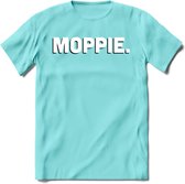 Moppie - Valentijn T-Shirt | Grappig Valentijnsdag Cadeautje voor Hem en Haar | Dames - Heren - Unisex | Kleding Cadeau | - Licht Blauw - XL