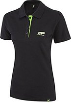 Womens Embroidered Polo Shirt Black - Green (MPLTS470) S