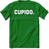 Cupido - Valentijn T-Shirt | Grappig Valentijnsdag Cadeautje voor Hem en Haar | Dames - Heren - Unisex | Kleding Cadeau | - Donker Groen - S