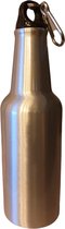 Sportbidon aluminium zilver kleurig 600ml