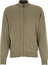 Redmond heren vest katoen - met rits - groen -  Maat: 4XL