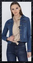 Dames jeans spijkerjasje Donker blauw Maat 52
