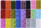 Kralen | Kralen set voor sieraden maken - 24 Kleuren - 3mm - Rocaille - Glas Zaad Regenboog Kralen - Kit voor Sieraden Maken - Hobby - DIY - Volwassenen - Kinderen - Kralenset - Seed Beads - Cadeau - MAIA Creative