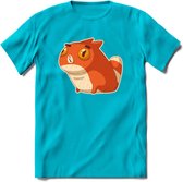 Silly cat T-Shirt Grappig | Dieren katten Kleding Kado Heren / Dames | Animal Skateboard Cadeau shirt - Blauw - XXL